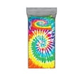 thumbnail image 1 of Ambesonne Rainbow Fitted Sheet & Pillow Sham Set, Rainbow Tie Dye Effect, Twinxl, Multicolor, 1 of 2