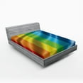 thumbnail image 1 of Ambesonne Rainbow Fitted Sheet, Pride Flag Inspired Design, Queen Size, Multicolor, 1 of 3