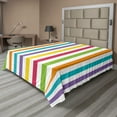 thumbnail image 1 of Ambesonne Rainbow Flat Sheet, Minimalist Line Art, King Size, Multicolor, 1 of 1