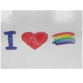 thumbnail image 1 of Ambesonne Rainbow Jigsaw Puzzle Durable Cardboard, I Heart Pride Art, 1000 pcs, Multicolor, 1 of 1