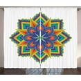 thumbnail image 1 of Ambesonne Rainbow Mandala Curtains 2 Panel Set, Petal, 108" x 108", Multicolor, 1 of 3