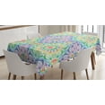 thumbnail image 1 of Ambesonne Rainbow Mandala Tablecloth Rectangular Table Cover, Colorful Stripe, 60"x90", Multicolor, 1 of 4