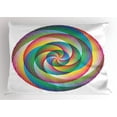 thumbnail image 1 of Ambesonne Rainbow Pillow Sham, Spiral Rosette Pattern, 36" X 20", Multicolor, 1 of 2