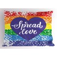 thumbnail image 1 of Ambesonne Rainbow Pillow Sham, Spread Love Heart, 26" X 20", Multicolor, 1 of 2