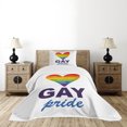 thumbnail image 1 of Ambesonne Rainbow Quilted Bedspread Set 2 Pcs, Gay Culture Heart, Twin Size, Multicolor, 1 of 6