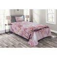 thumbnail image 1 of Ambesonne Rainbow Quilted Bedspread Set 2 Pcs, Vibrant Colored Striped, Twin Size, Multicolor, 1 of 3