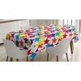 thumbnail image 1 of Ambesonne Rainbow Tablecloth Rectangular Table Cover, Funky Stars Room, 60"x90", Multicolor, 1 of 4