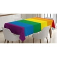 thumbnail image 1 of Ambesonne Rainbow Tablecloth Rectangular Table Cover, Gay Parade Flag Freedom, 60"x90", Multicolor, 1 of 4