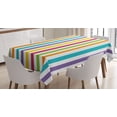 thumbnail image 1 of Ambesonne Rainbow Tablecloth Rectangular Table Cover, Minimalist Line Art, 52"x70", Multicolor, 1 of 4