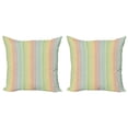 thumbnail image 1 of Ambesonne Rainbow Throw Pillow Cover 2 Pack, Colorful Dots Spectrum, 16", Multicolor, 1 of 2