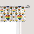 thumbnail image 1 of Ambesonne Rainbow Window Valance, LGBT Hearts Love is Love, 54" X 18", Yellow Blue and Orange, 1 of 2