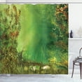 thumbnail image 1 of Ambesonne Rainforest Shower Curtain, Butterfly, 69"Wx70"L, Green, 1 of 5