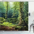 thumbnail image 1 of Ambesonne Rainforest Shower Curtain, Wild Ivy on Trees, 69"Wx84"L, Green Brown, 1 of 5