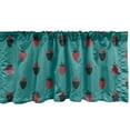thumbnail image 1 of Ambesonne Raspberry Window Valance, Abstract Forest Fruit, 54" X 18", Teal Charcoal Grey, 1 of 3