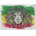 thumbnail image 1 of Ambesonne Rasta Jigsaw Puzzle Durable Cardboard, Hair Style Lion Portrait, 1000 pcs, Green Yellow and Red, 1 of 1