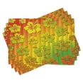 thumbnail image 1 of Ambesonne Rasta Place Mats Set of 4, Jamaican Island Flower, Standard Size, Pale Green Marigold, 1 of 6