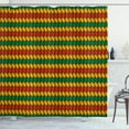 thumbnail image 1 of Ambesonne Rasta Shower Curtain, Triangle Inspired Shapes, 69"Wx70"L, Marigold Orange, 1 of 3