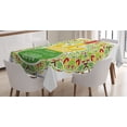 thumbnail image 1 of Ambesonne Rasta Tablecloth Rectangular Table Cover, Reggae Music Guitar, 60"x84", Green Yellow and Red, 1 of 4