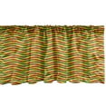 thumbnail image 1 of Ambesonne Rasta Window Valance, Ethiopian Wavy Stripes, 54" X 18", Marigold Green and Red, 1 of 3