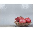 Ambesonne Red and Grey Jigsaw Puzzle Durable Cardboard, Pomegranates