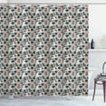thumbnail image 1 of Ambesonne Red and Grey Shower Curtain, Wolf and Little One, 69"Wx70"L, Dark Coral and Pale Orange, 1 of 1