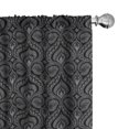 thumbnail image 1 of Ambesonne Renaissance Window Curtains, Damansk Traditional, Each 28" W x 95" L, Black and Grey, 1 of 5