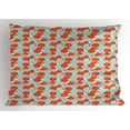 thumbnail image 1 of Ambesonne Renaissance Pillow Sham, Flourishing Bouquet, 26" X 20", Pale Blue Vermilion, 1 of 2