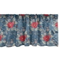 thumbnail image 1 of Ambesonne Renaissance Window Valance, Rococo Antique Growth, 54" X 18", Dark Blue Vermilion, 1 of 2