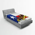thumbnail image 1 of Ambesonne Reptile Fitted Sheet, American Texas City, Twin XL Size, Multicolor, 1 of 2