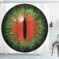 thumbnail image 1 of Ambesonne Reptile Shower Curtain, Exotic Cat Eye Egypt, 69"Wx84"L, Black Green Red, 1 of 4