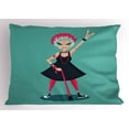 thumbnail image 1 of Ambesonne Retirement Pillow Sham, Rocker Old Lady, 26" X 20", Multicolor, 1 of 2