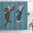 thumbnail image 1 of Ambesonne Retirement Shower Curtain, Elderly Swing Dance, 69"Wx75"L, Multicolor, 1 of 3