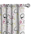 thumbnail image 1 of Ambesonne Retro Window Curtains, Circular Brush Strokes Art, Each 28" W x 63" L, Earth Yellow and Dark Magenta, 1 of 4