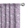 thumbnail image 1 of Ambesonne Retro Window Curtains, Digital Floral Design, Each 28" W x 95" L, Lilac and Lavender, 1 of 5