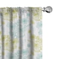 thumbnail image 1 of Ambesonne Retro Window Curtains, Line Art Inspiration Abstract, Each 28" W x 63" L, Pale Blue Pale Green, 1 of 4