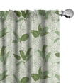thumbnail image 1 of Ambesonne Retro Window Curtains, Palm Leaves Geometric, Each 28" W x 63" L, Olive Green Cream, 1 of 5