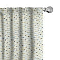 thumbnail image 1 of Ambesonne Retro Window Curtains, Polka Dots Rounds Retro, Each 28" W x 63" L, Mint Green Marigold, 1 of 4