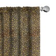 thumbnail image 1 of Ambesonne Retro Window Curtains, Scattered Arrows Pattern Art, Each 28" W x 95" L, Pale Coffee Dark Sepia, 1 of 4