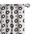 thumbnail image 1 of Ambesonne Retro Window Curtains, Star-Like Motifs Pattern Art, Each 28" W x 63" L, Dark Brown White and Burgundy, 1 of 4