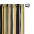 thumbnail image 1 of Ambesonne Retro 4-Panel Curtains, Vertical Lines Pattern Art, 56"x95", Mustard and Dark Slate Blue, 1 of 1