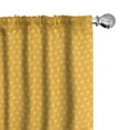 thumbnail image 1 of Ambesonne Retro Window Curtains, Vintage Dots Marigold, Each 28" W x 95" L, Marigold and Yellow, 1 of 4