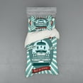 thumbnail image 1 of Ambesonne Retro Bedding Set 3 Pcs, Car Wash Sign Commercial, Twin, Red Teal, 1 of 3