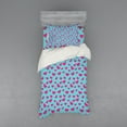 thumbnail image 1 of Ambesonne Retro Bedding Set 3 Pcs, Pink Heart on Polka Dots, Twin, Hot Pink and Turquoise, 1 of 3