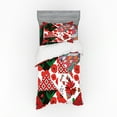 thumbnail image 1 of Ambesonne Retro Bedding Set 3 Pcs, Slavic Patchwork Poppy, Twin XL, Multicolor, 1 of 2