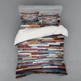 thumbnail image 1 of Ambesonne Retro Bedding Set 4 Pcs, Abstract Colored Stones, Queen, Mauve Teal Ivory, 1 of 3