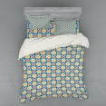 thumbnail image 1 of Ambesonne Retro Bedding Set 4 Pcs, Big Small Circles and Dots, Queen, Marigold Scarlet Blue, 1 of 3