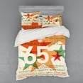 thumbnail image 1 of Ambesonne Retro Bedding Set 4 Pcs, Birthday Languages, Queen, Multicolor, 1 of 2