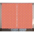 thumbnail image 1 of Ambesonne Retro Curtains 2 Panel Set, Classical Ogee Motifs, 108" x 108", Multicolor, 1 of 3