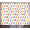 thumbnail image 1 of Ambesonne Retro Curtains 2 Panel Set, Ice Cream Cones 50s Time, 108" x 108", Multicolor, 1 of 3