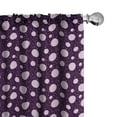 thumbnail image 1 of Ambesonne Retro Curtains, Circles Dots Short Lines, Pair of 28"x95", Dark Purple Pale Pink, 1 of 5